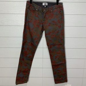 Paige Floral Ankle Jeans Size 27